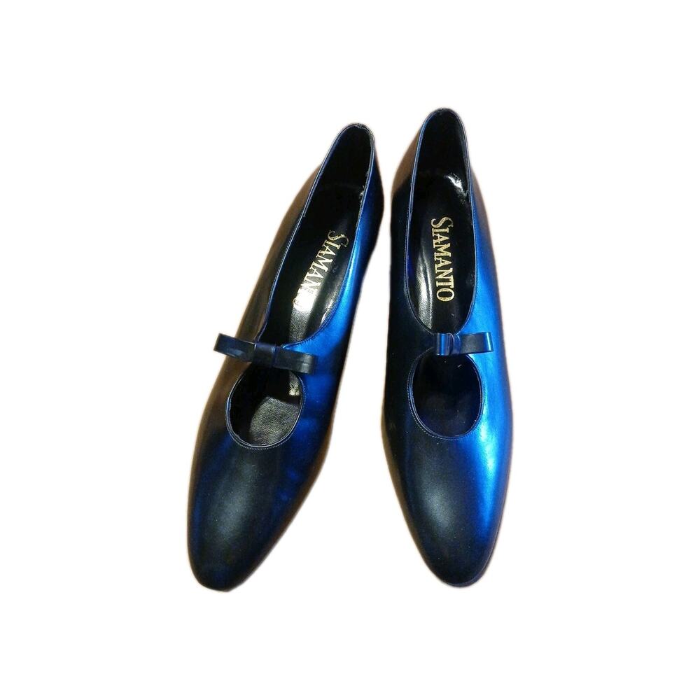 VTG Siamanto Women's Navy Bow Pump 10.5N W/box